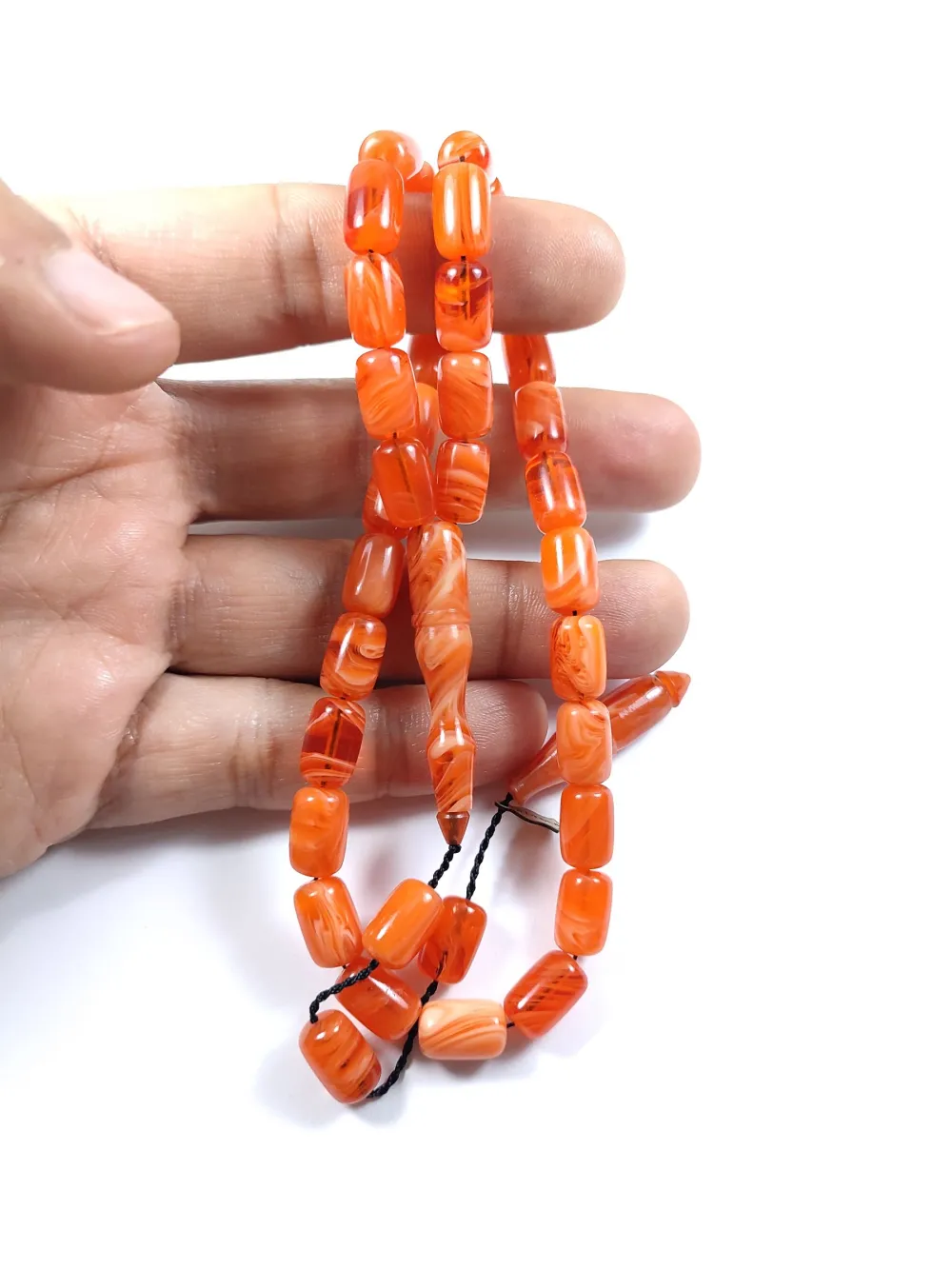 Muhammed Taci̇r Usta İşi̇ İmzalı Mühürlü Sıkma Kehri̇bar küçük resim 5