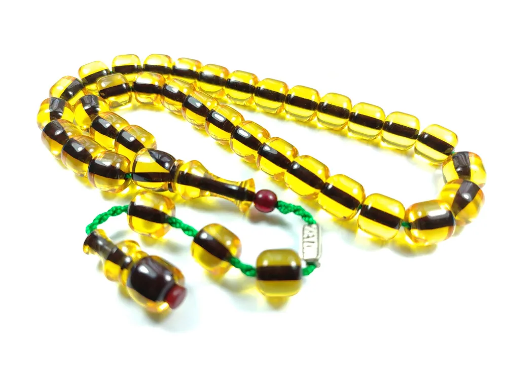 Mahmud Zeyzun Usta İşi̇ İmzalı (İmzası Gümüştür) Sıkma Kehri̇bar küçük resim 3