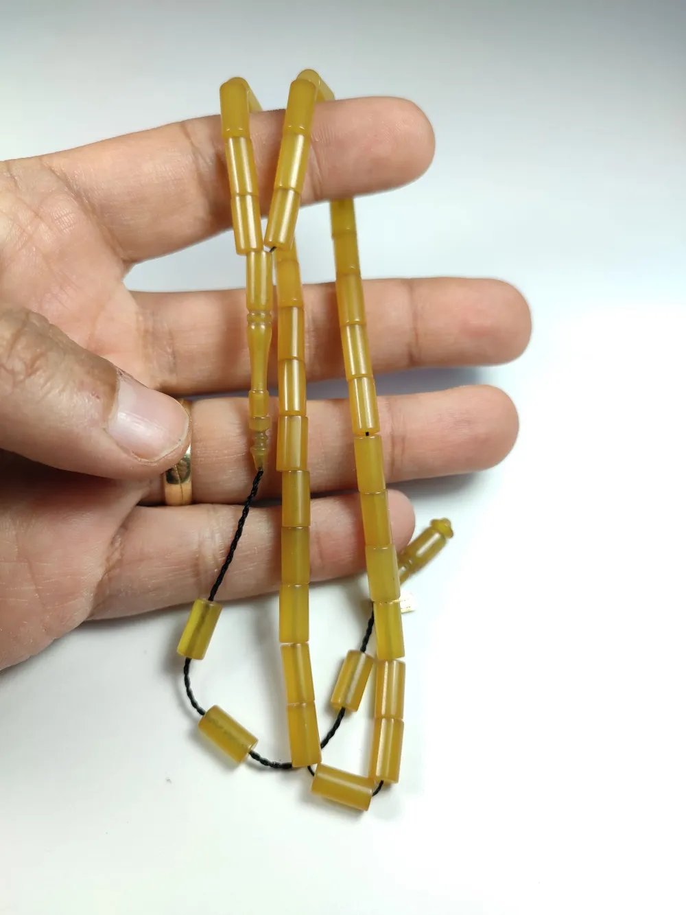 Mehmet Mercan Usta İşi̇ İmzalı Mühürlü Sıkma Kehri̇bar küçük resim 4