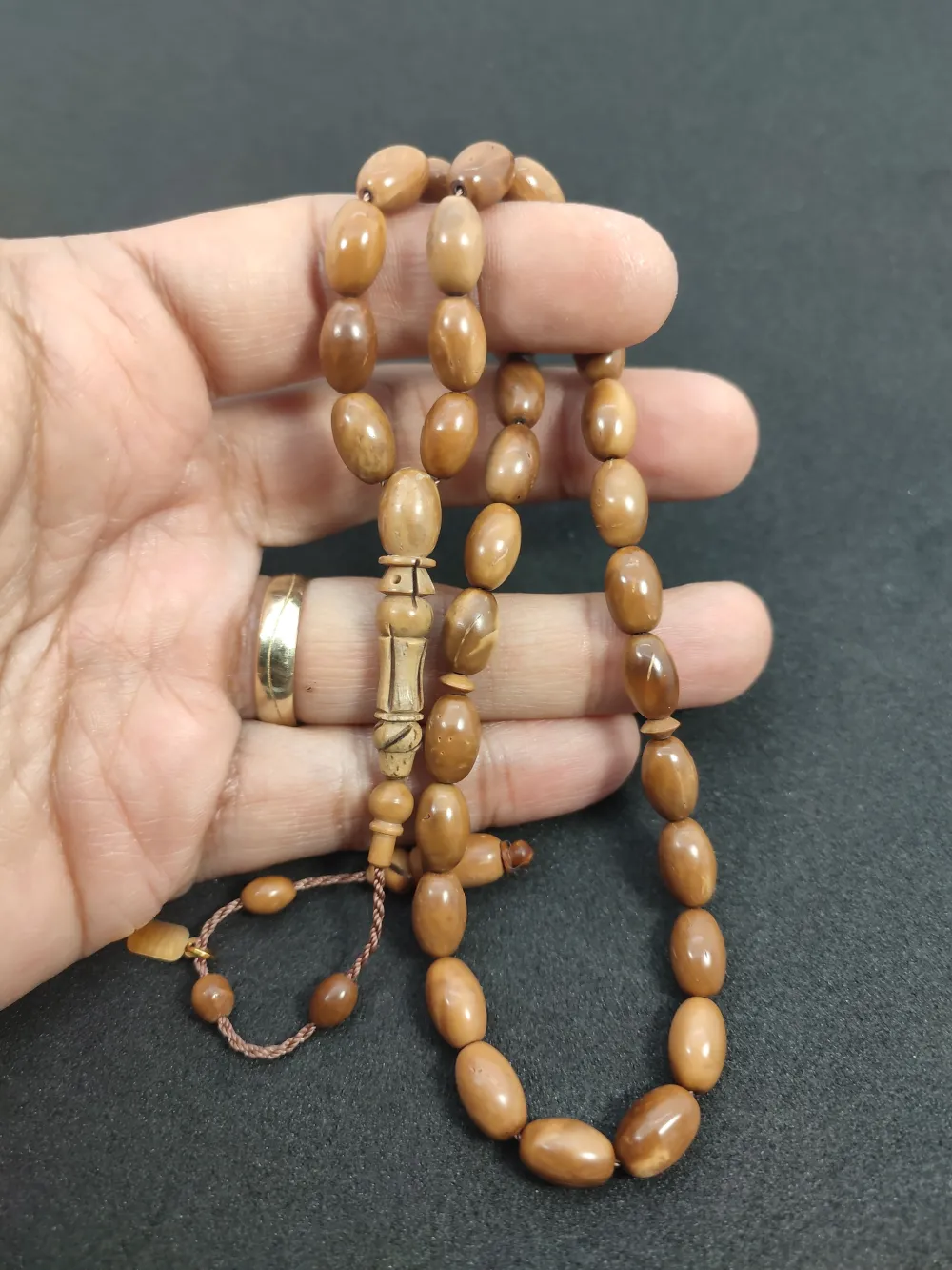 Mustafa Uysal Usta Eseri̇ İmame Hi̇tame Kalem Oyma  Naturel Kuka küçük resim 5