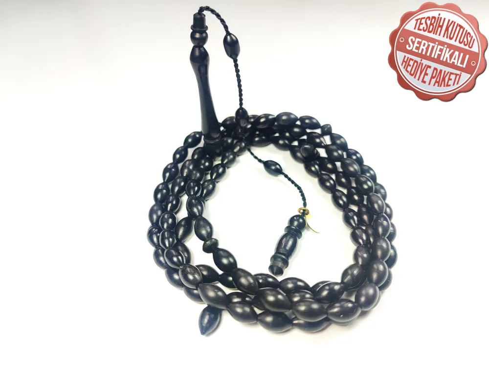 Junai̇d Hasan Usta İşi̇ İmzalı Sülün İmame Abanoz Namaz Tesbi̇hi̇ küçük resim 4