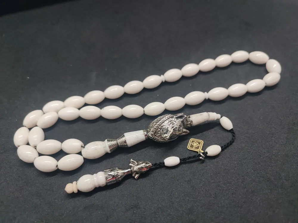 Hakan Kaya Usta  El İşçi̇li̇kli̇ Ağır Gümüş Nakkaşlı İri̇ Boy Deve Kemi̇ği̇ küçük resim 3