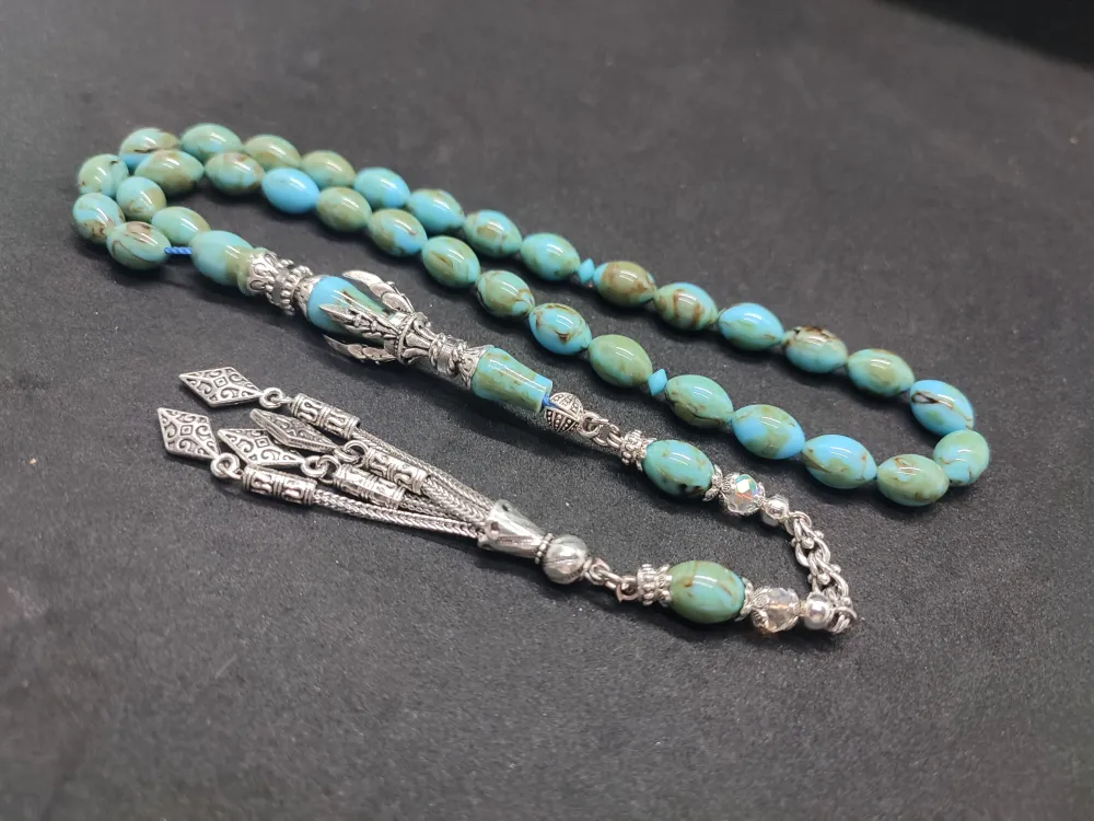 Zeyn Usta Eseri̇ Gümüş Nakkaş İmame Pençe Model Sıkma Kehri̇bar küçük resim 3