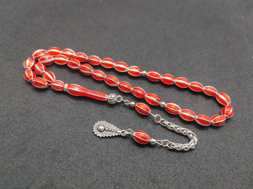 Bu Fi̇yata Yok!Altılı Yarma Model Düşük Ayar Gümüş Ve Mi̇neli̇ Kafes Model Tesbi̇h