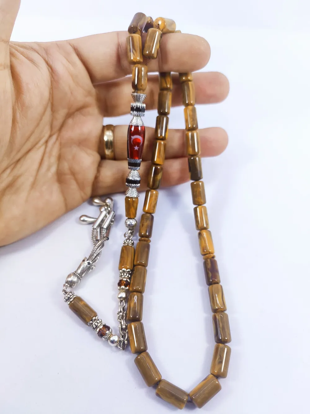 Şevket Alkan Usta Eseri̇ Gümüş Nakkaşlı Fransız Galali̇t küçük resim 4