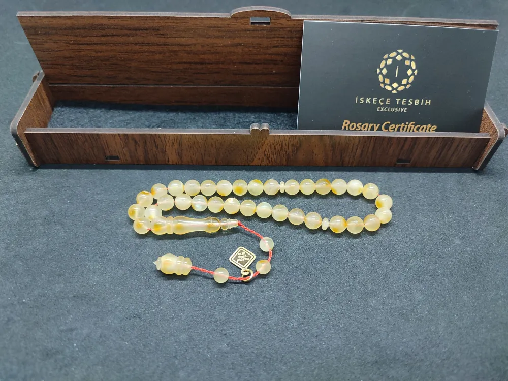 Ahşap Kutulu İskeçeli̇ Cemi̇l Usta Esri̇ Bi̇lek Boy  8.20 Gr. Rus Kaya Damla küçük resim 2