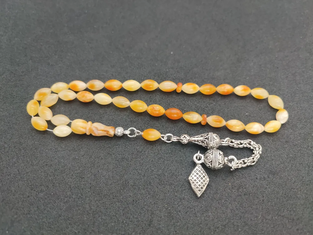 Kaçkar Usta Eseri̇ 9.44 Gr 475 Ayar Gümüş Püsküllü 7,49 Gr Mat Kaya Damla küçük resim 3