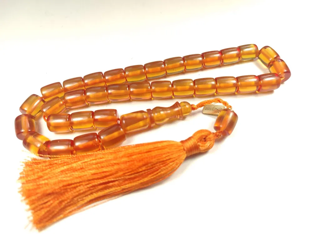 Ebu Zeyn Usta İşi̇ İmzalı İri̇ Boy  Osmanlı Torunu Ateş Kehri̇bar küçük resim 3