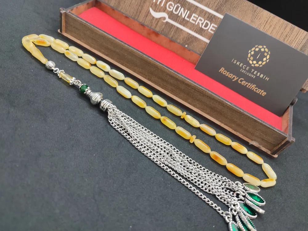 Ahşap Kutulu 475 Ayar Gümüş Püsküllü Kali̇ngrad Kaya Damla 11.10 Gr. küçük resim 3