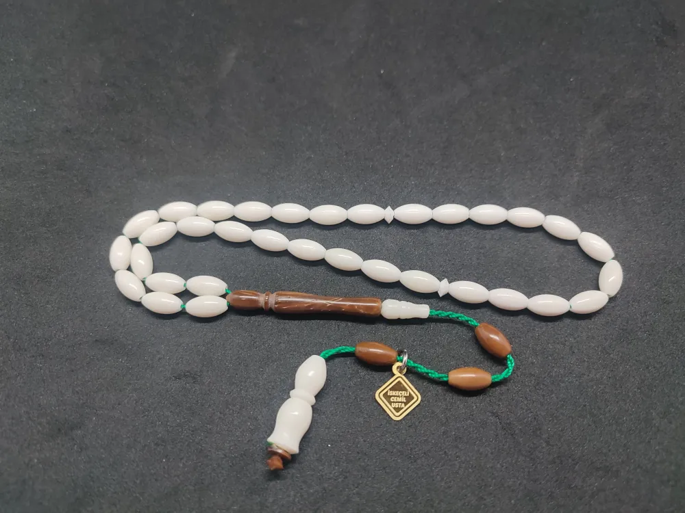 İskeçeli̇ Cemi̇l Usta Eseri̇ El Boy Kuka Kombi̇nli̇ Naturel Deve Kemi̇ği̇ küçük resim 2