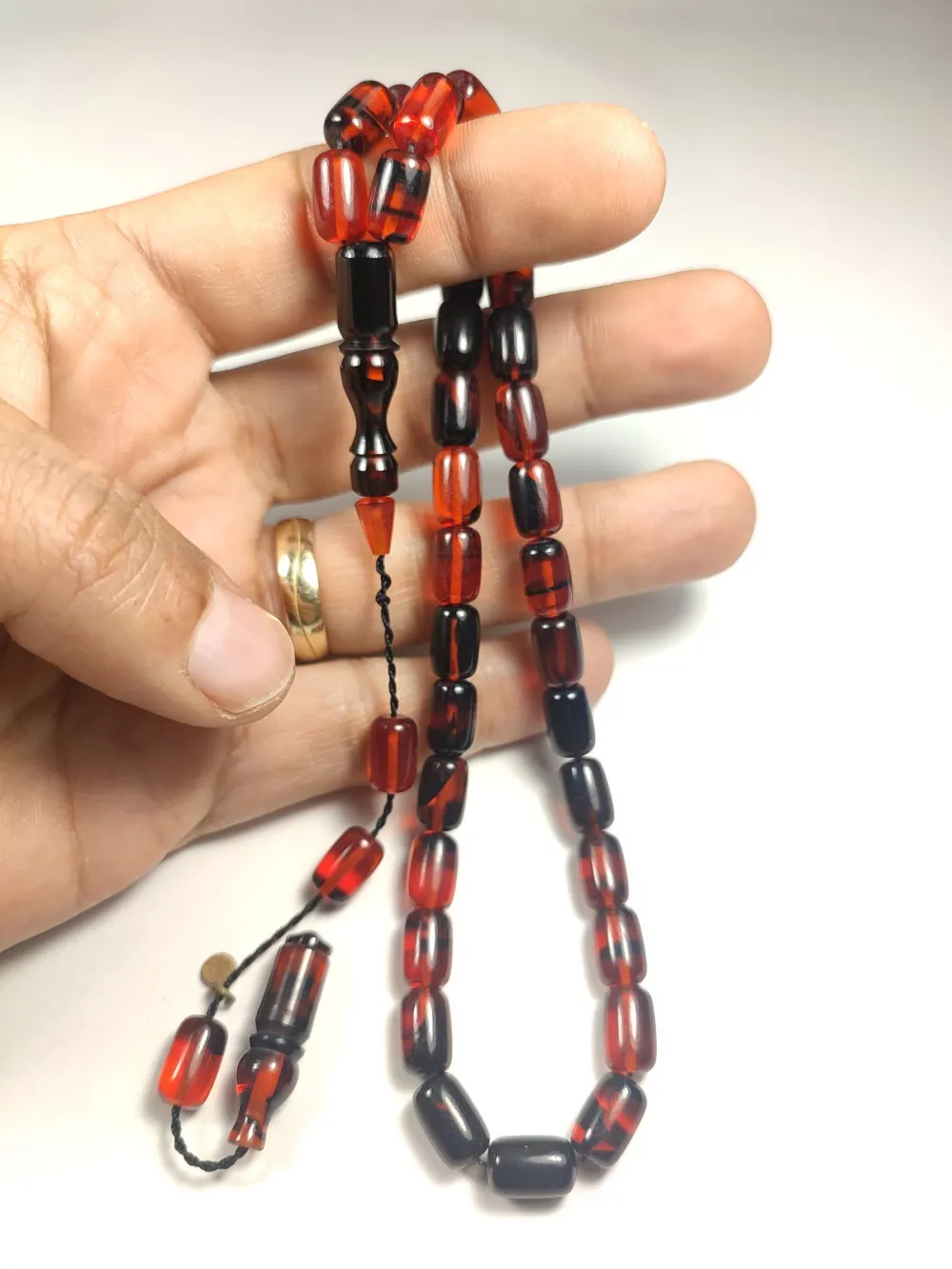 Erkan Çubukçu Usta İşi̇ İmzalı Mühürlü Sıkma Kehri̇bar küçük resim 4