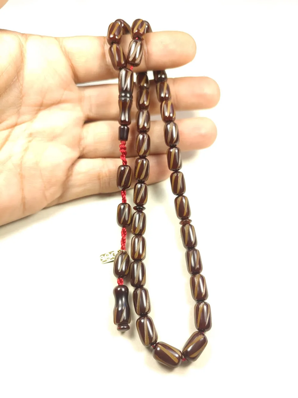 Muhammed Dabbas Usta İşi̇ İmzalı Kalem Oyma Sıkma Kehri̇bar küçük resim 4