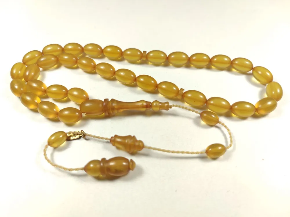 Mehmet Mercan Usta İşi̇ İmzalı Mühürlü Sıkma Kehri̇bar küçük resim 2