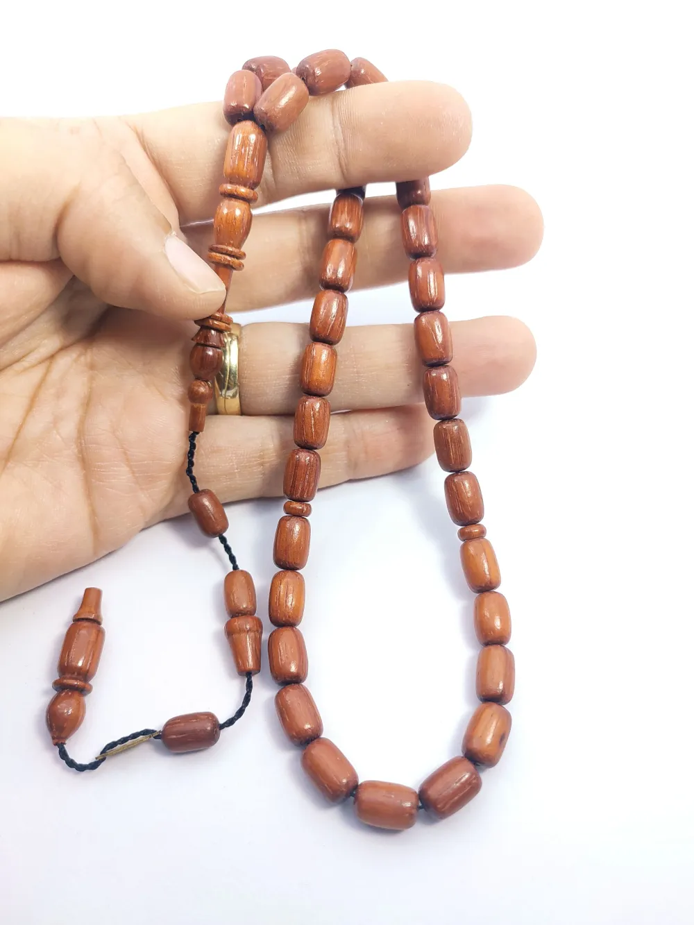 İsmai̇l Erol  Usta Eseri̇ Kuru Torna İmame Halkalı Kan Ağacı küçük resim 5