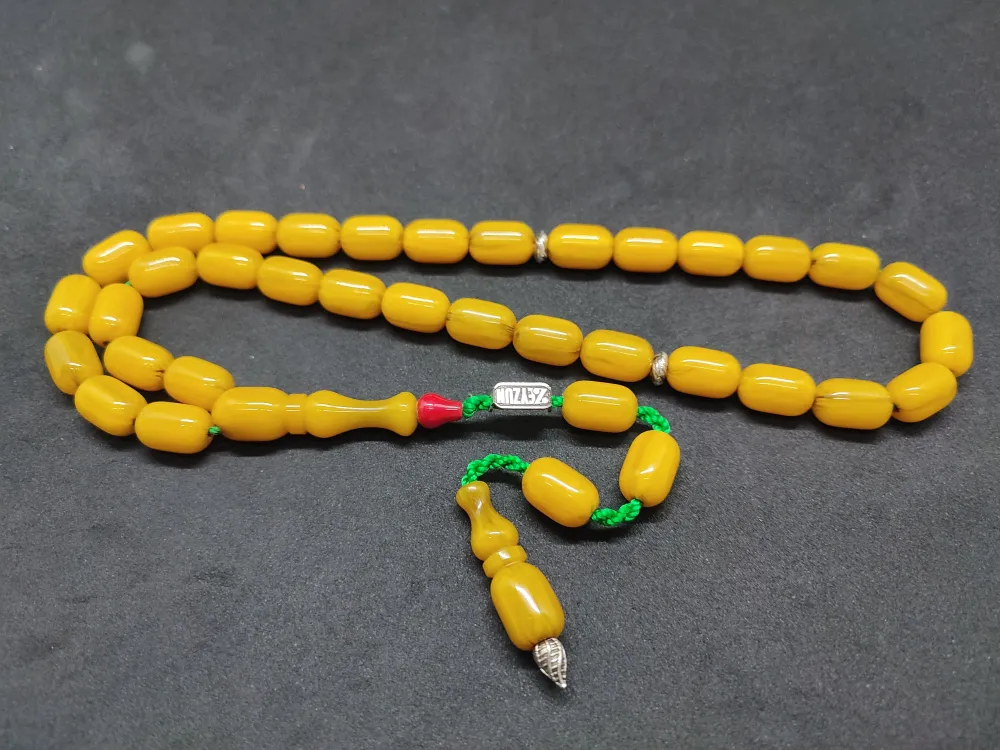 Zeyzun Usta Eseri̇ Di̇k Damar (İmza Çi̇vi̇ Ara Pulları Gümüş) Sıkma Kehri̇bar küçük resim 2