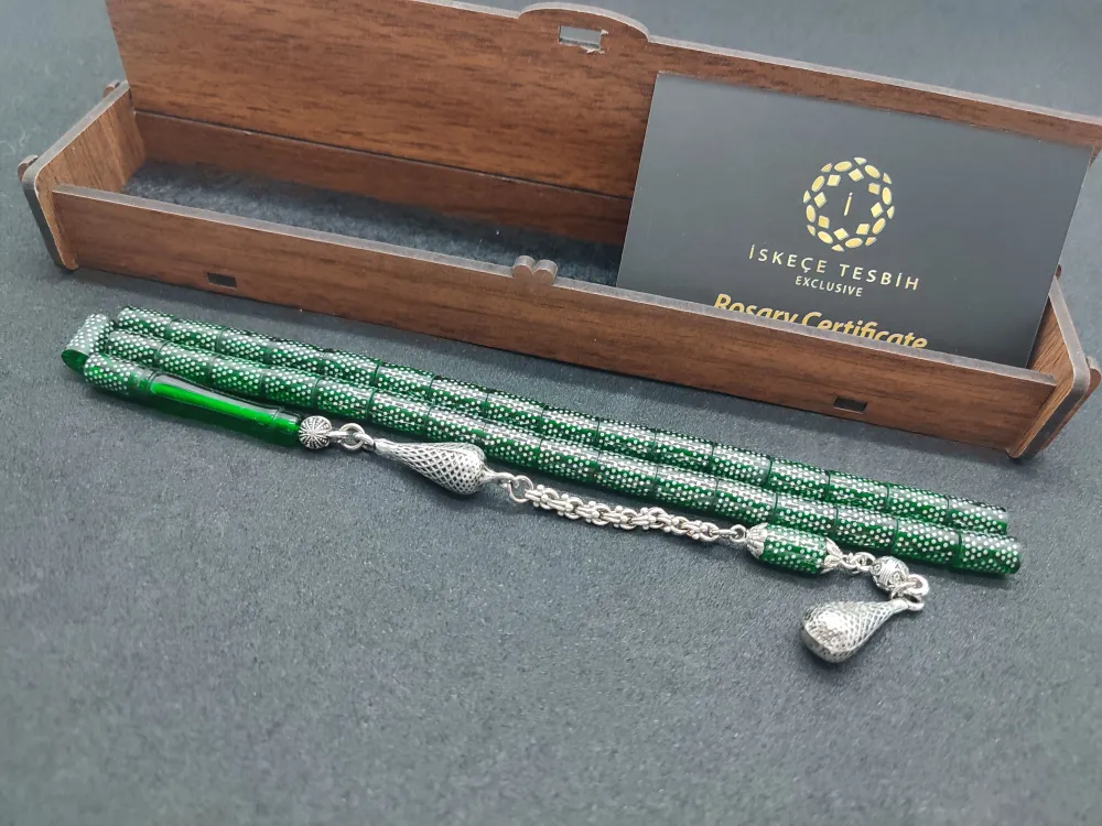 Yasi̇n Sezgi̇n Usta İşi̇ 925 Ayar Gümüş Çakımlı (10.000 Çakım) Ateş-İ Kehri̇bar küçük resim 2