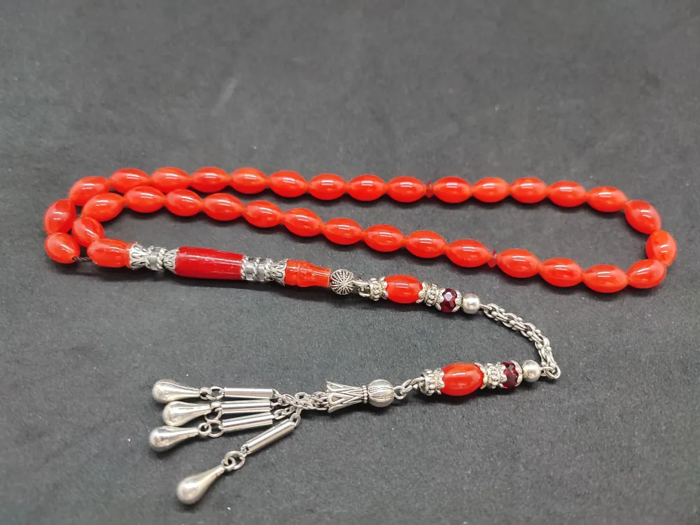 Şevket Alkan Usta Eseri̇ Gümüş Nakkaş İşlemeli̇ Yemen Zar  Kehri̇bar küçük resim 2