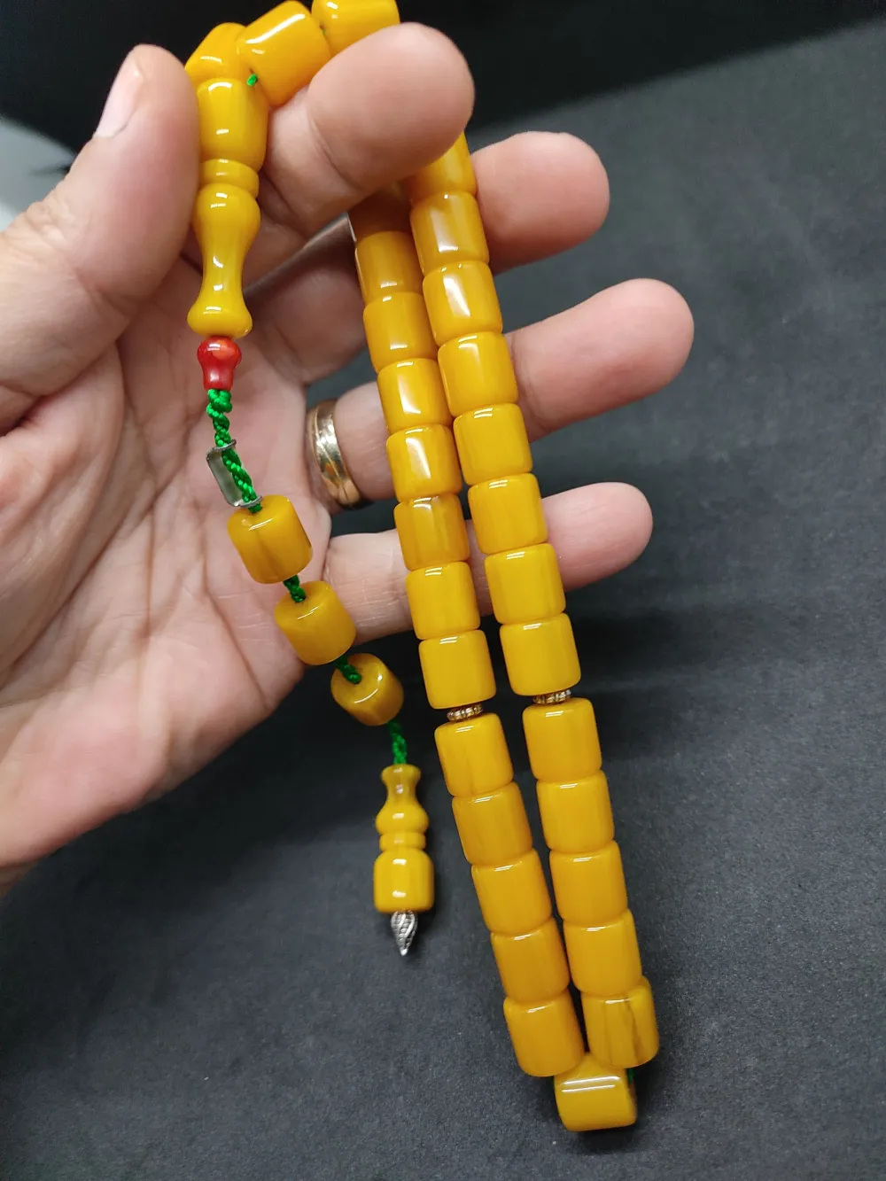 Zeyzun Usta Eseri̇ (İmza Çi̇vi̇ Ara Pulları Gümüş) Sıkma Kehri̇bar küçük resim 2