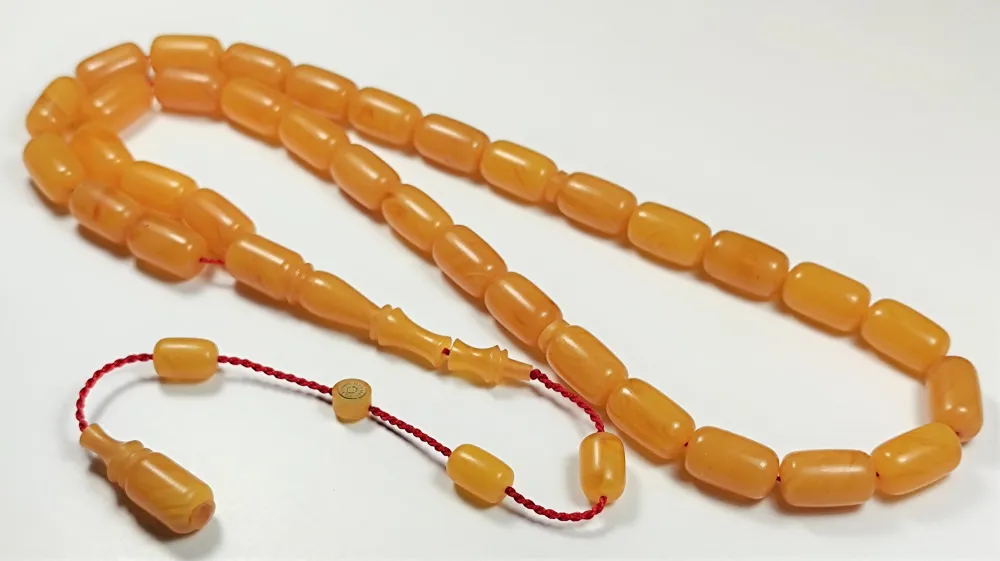 Mehmet Sancaktar Usta İşi̇ İmzalı Mühürlü İmame Oturtma  Sıkma Kehri̇bar küçük resim 3