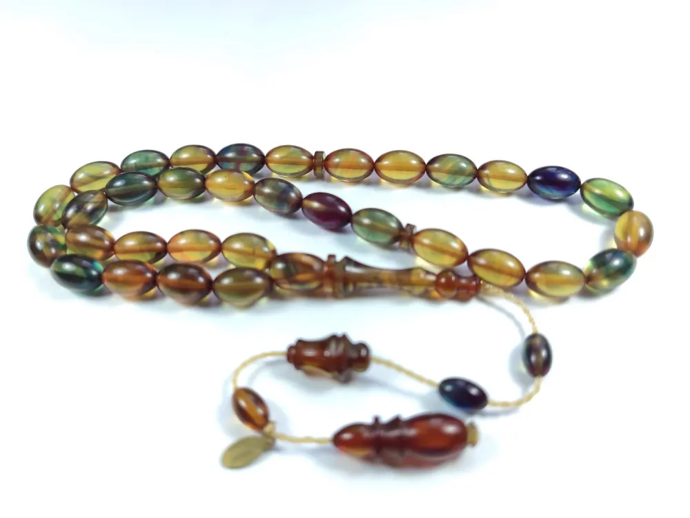 Junai̇d Hasan Usta İşi̇ İmzalı Sıkma Kehri̇bar küçük resim 3