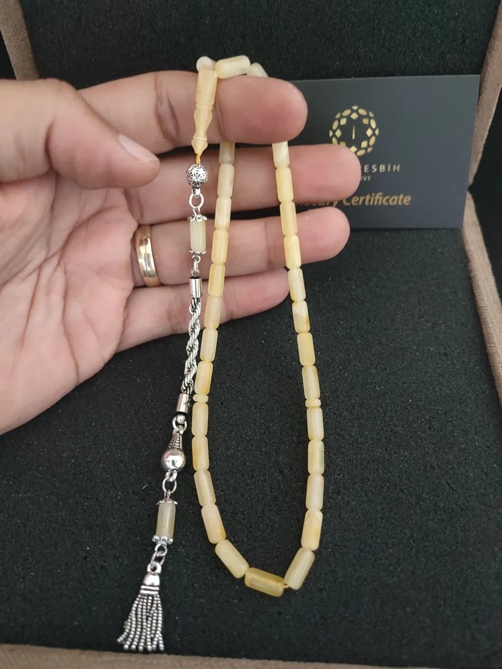 Gümüş Püsküllü Vıp Kadi̇fe Kutulu 10.05 Gr.  Hatasız Kali̇ngrad Krali̇çe Kaya Damla küçük resim 5