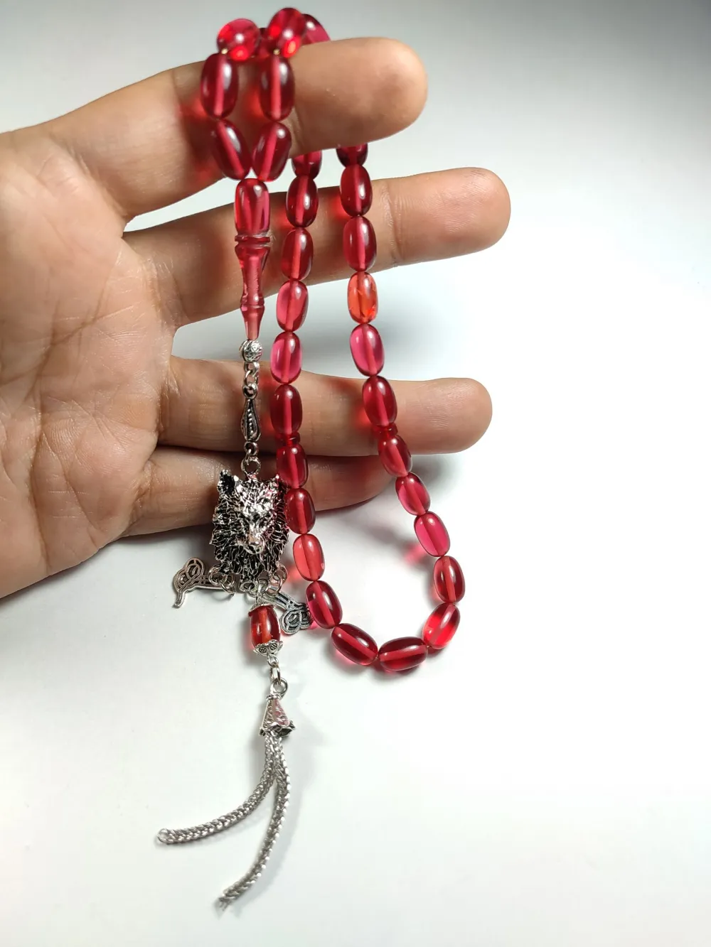 Alman Gümüş Kaplama Püskül Kombi̇nli̇ Ateş-İ Kehri̇bar küçük resim 4