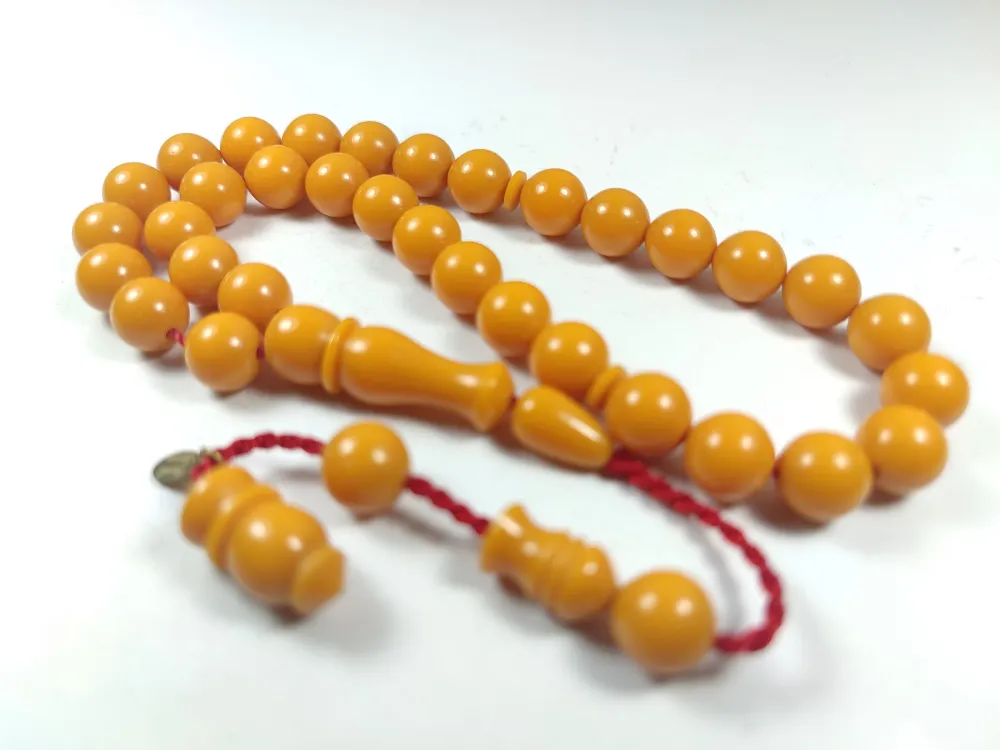 Junai̇d Hasan Usta İşi̇ İmzalı Mühürlü Sıkma Kehri̇bar küçük resim 2