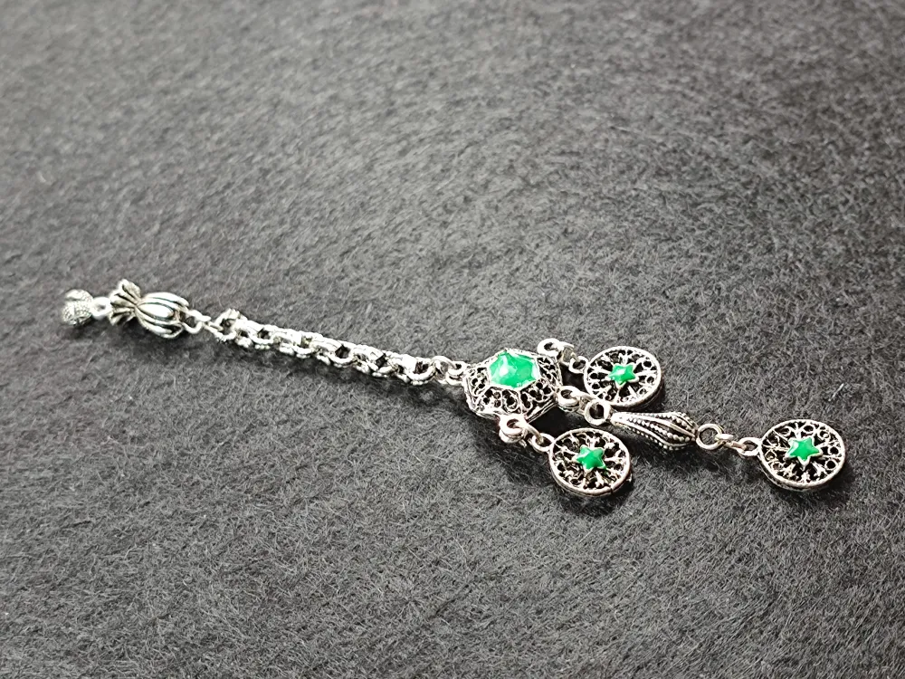 Usta İşçi̇li̇kli̇ Gümüş Kaplama Tesbi̇h Püskülü küçük resim 2