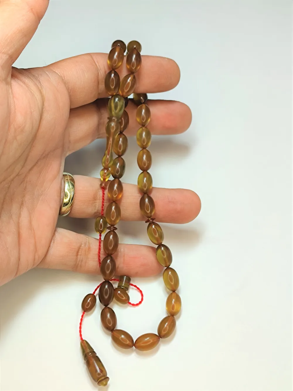 Mesut Elma Usta İşi̇ İmzalı Mühürlü  Sıkma Kehri̇bar küçük resim 5