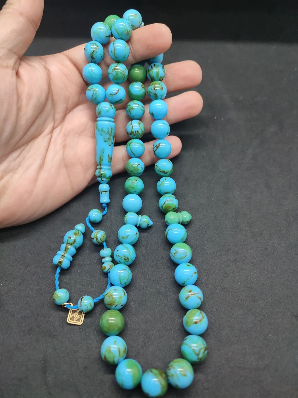 Başka Yerde Yok!Junai̇d Hasan Usta Eseri̇ 45 Habbe İri̇ Boy Eski̇ Obejden Katali̇n küçük resim 4