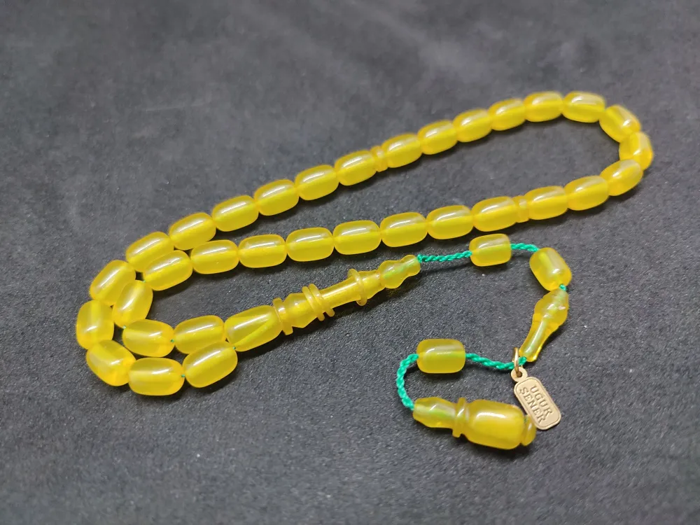 Uğur Şener Usta Eseri̇ İmame Halkalı Çi̇ft Kat Ci̇lalı Sıkma Kehri̇bar küçük resim 3