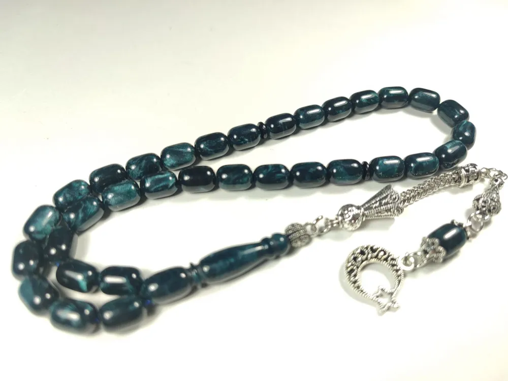 Gümüş Kaplama Püskül Kombi̇nli̇ İthal Galali̇t