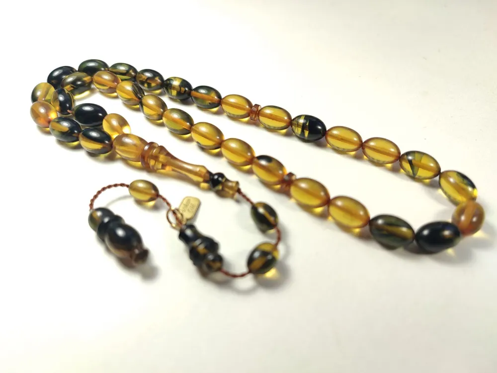 Furkan Gül Usta İşi̇ İmzalı Mühürlü  Sıkma Kehri̇bar