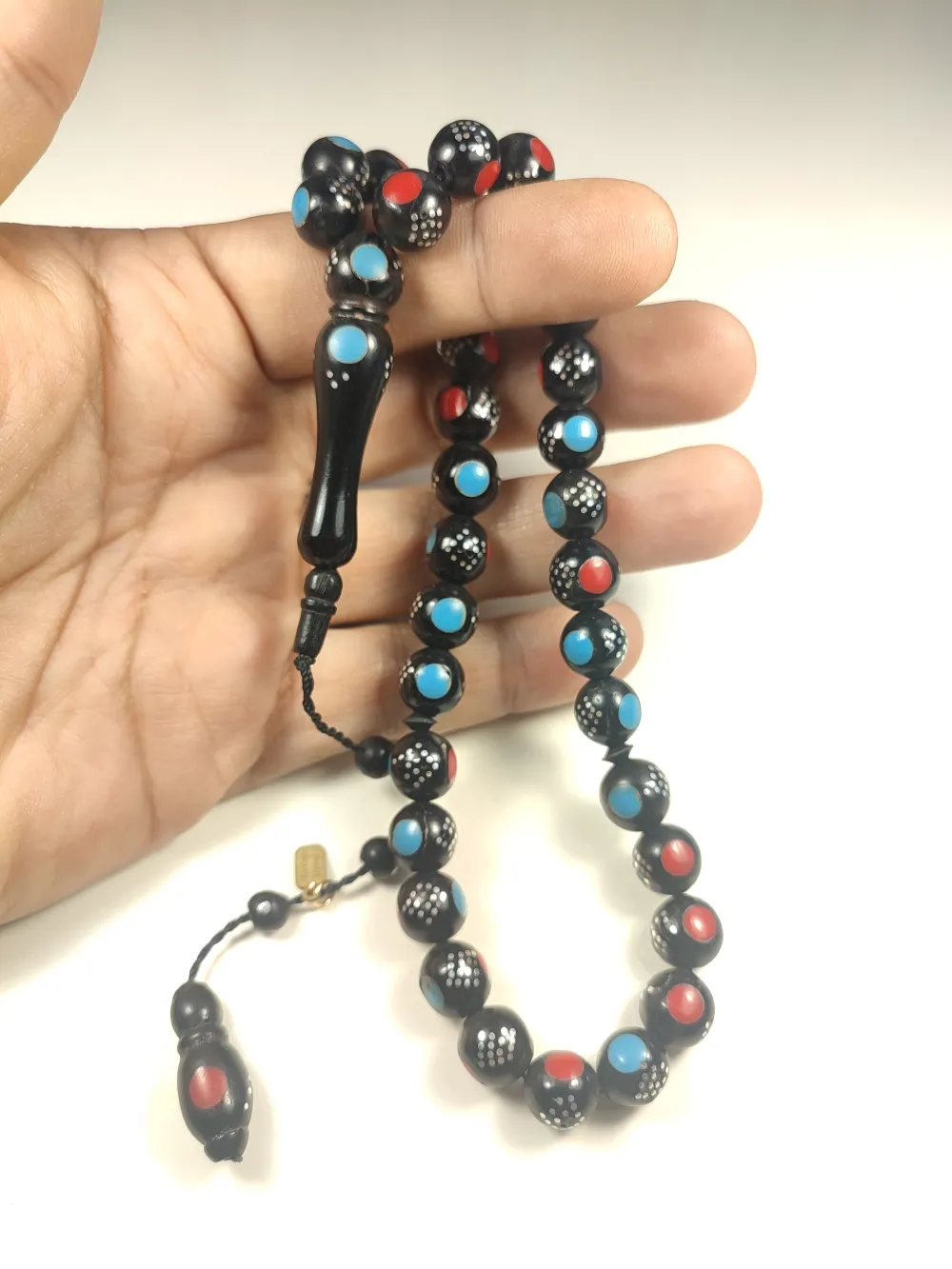 Hali̇l Hi̇lmi̇  İmzalı 925 Ayar Gümüş Çakımlı Mi̇ne Ve Fi̇ruze Taşı İşlemeli̇  Kuka küçük resim 5