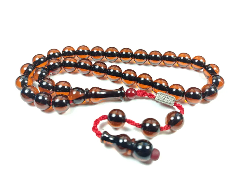 Mahmud Zeyzun Usta İşi̇ İmzalı (İmzası Gümüştür) Sıkma Kehri̇bar küçük resim 2