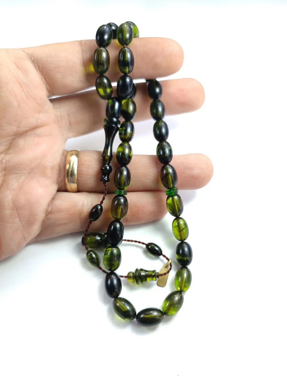 Mesut Elma Usta İşi̇ İmzalı Mühürlü Sıkma Kehri̇bar küçük resim 4