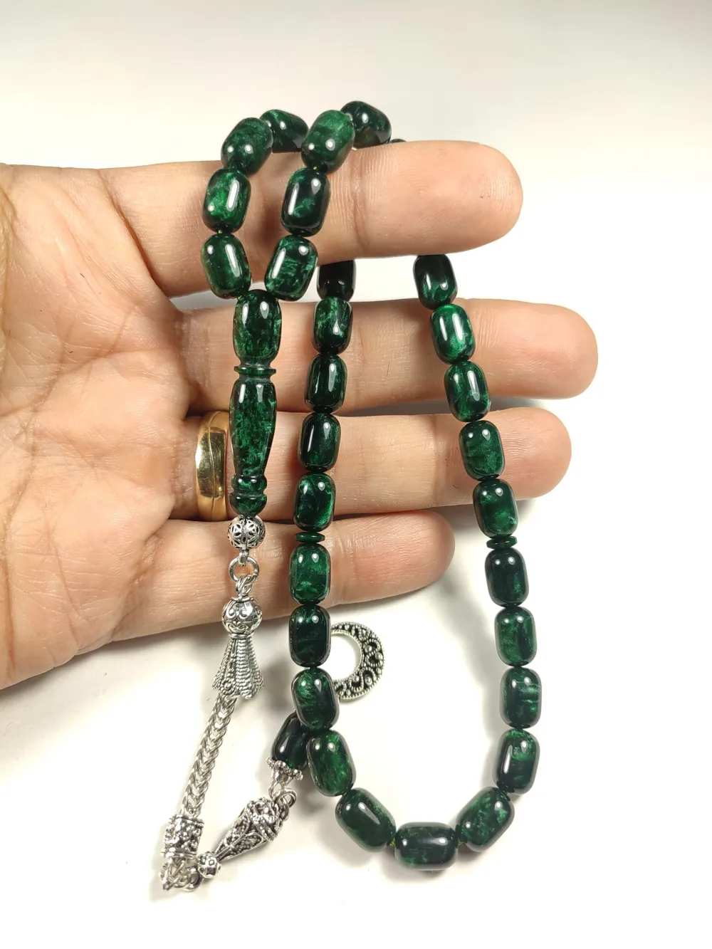 Gümüş Kaplama Püskül Kombi̇nli̇ İthal Galali̇t küçük resim 4