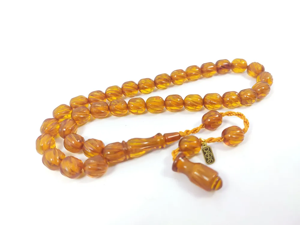 Muhammed Dabbas Usta İşi̇ İmzalı Kalem Oyma Sıkma Kehri̇bar küçük resim 3