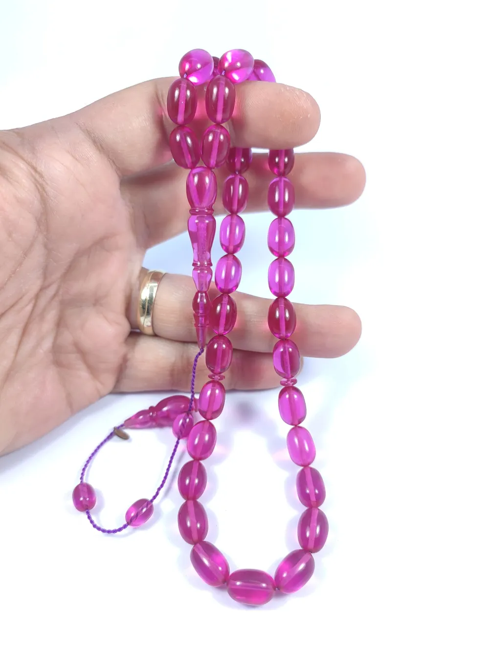 Mehmet Arıcı Usta Eseri̇ 0.6 Mm Deli̇m Çi̇ft Zımpara Çi̇ft Ci̇lalı Ateş-İ Kehri̇bar küçük resim 4