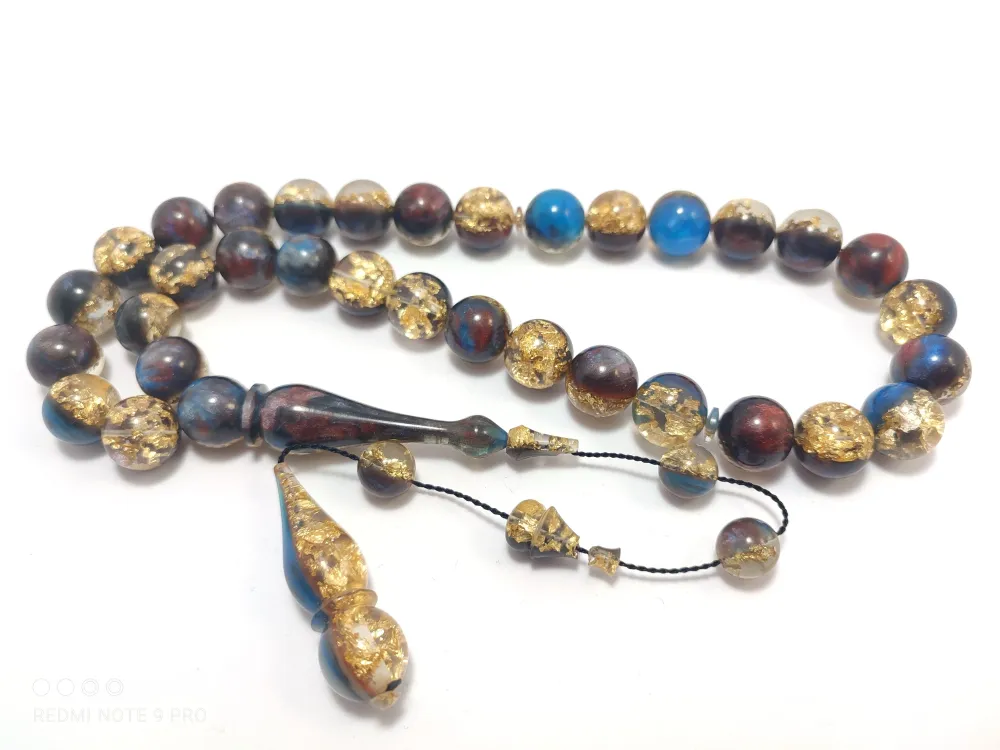 Abdullah Günay Usta İşi̇ Kolleksi̇yonluk Altın Parçacıklı  Space Stone (Uzay Taşı) küçük resim 2