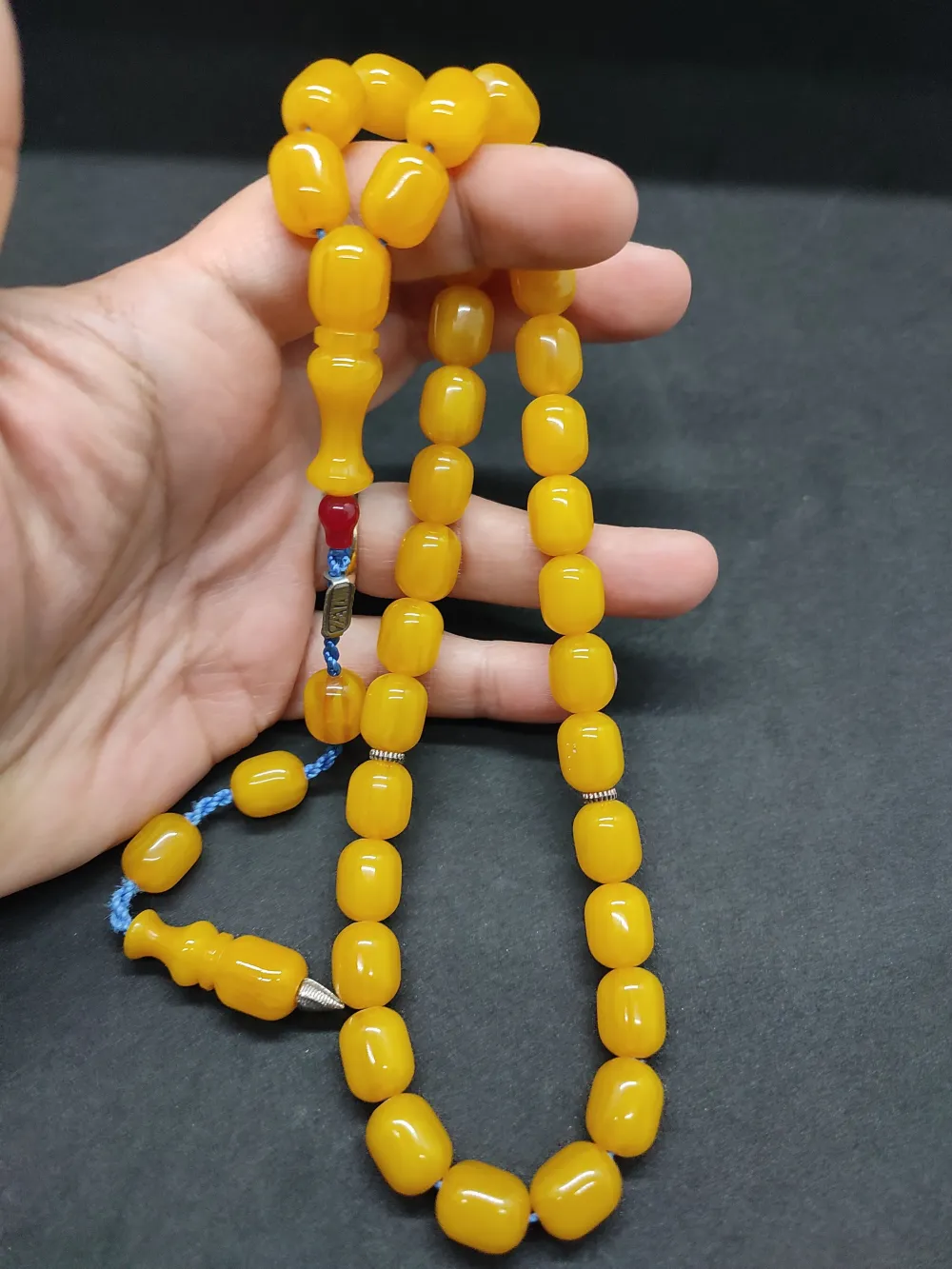 Zeyzun Usta Eseri̇ (İmza Çi̇vi̇ Ara Pulları Gümüş) Sıkma Kehri̇bar küçük resim 4