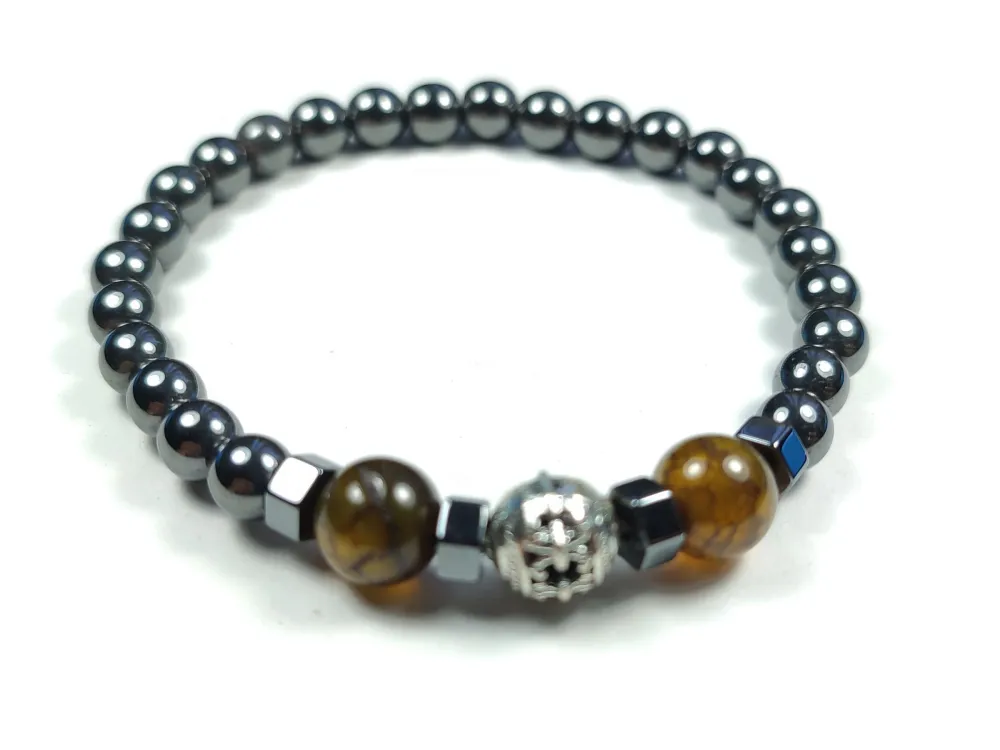 Hemati̇t Ve Doğal Taş Kombi̇nli̇ Bi̇lekli̇k küçük resim 3