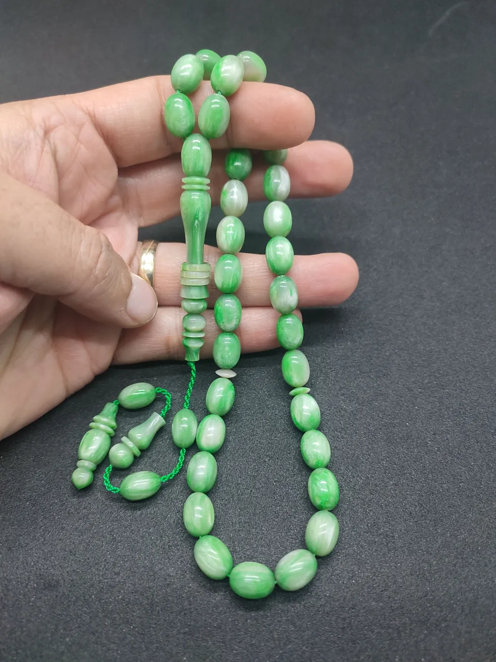 Ahmet Eryılmaz Usta Eseri̇ 0.6 Deli̇m   İmame Halkalı Çi̇ft Ci̇lalı Sıkma Kehri̇bar küçük resim 5