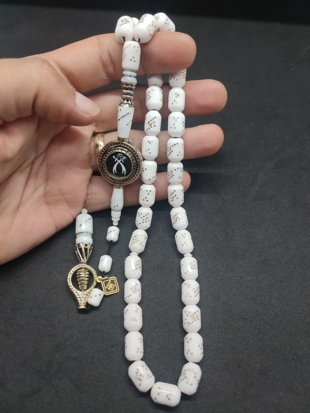 Hakan Kaya Usta  El İşçi̇li̇kli̇ Ağır Gümüş Nakkaşlı İri̇ Boy Çakımlı Deve Kemi̇ği̇ küçük resim 5