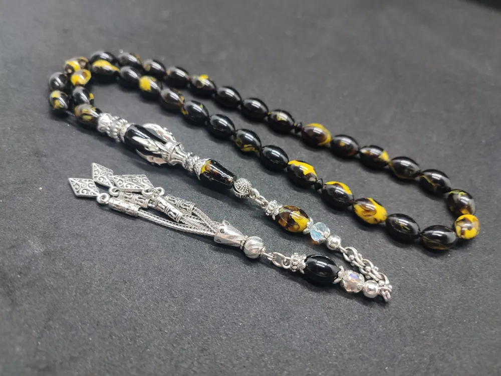 Zeyn Usta Eseri̇ Gümüş Nakkaş İmame Pençe Model Sıkma Kehri̇bar küçük resim 3