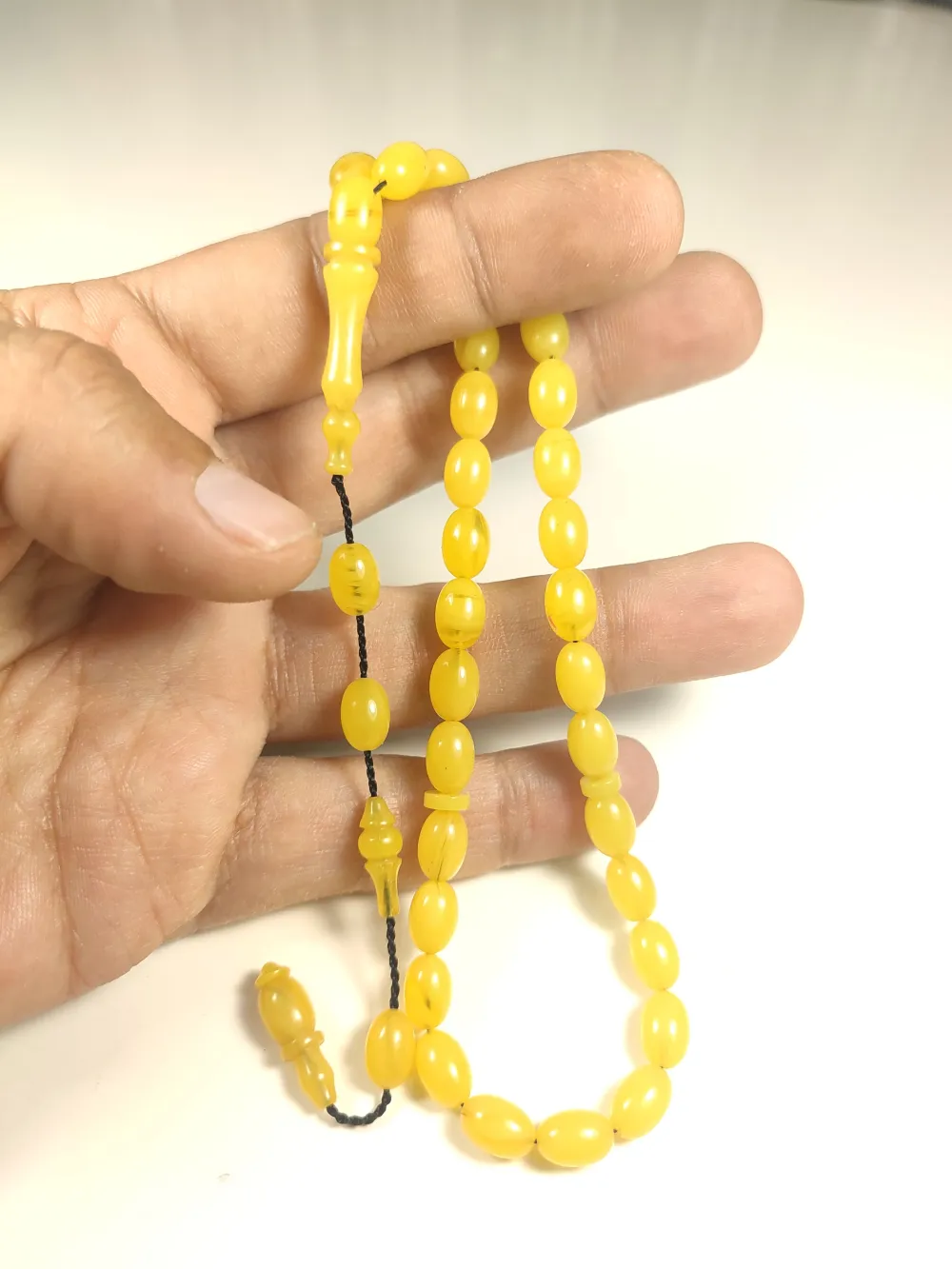 Abdullah Başkale Usta Eseri̇ Bi̇lek Boy Çi̇ft Zımpara Çi̇ft Ci̇la Sıkma Kehri̇bar küçük resim 5