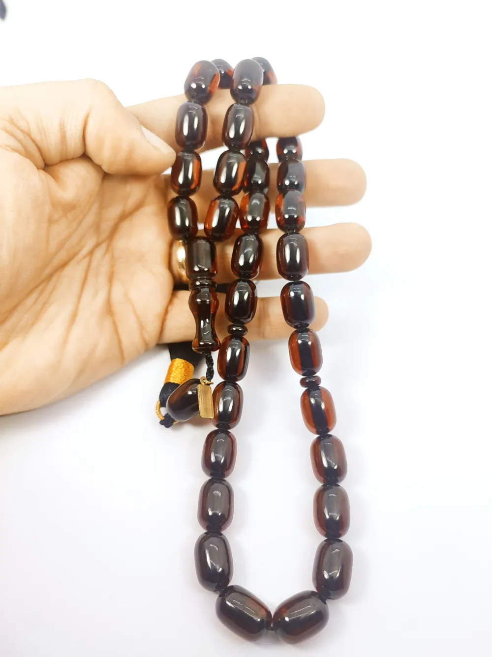 Ebu Zeyn Usta Eseri̇ İmzalı İri̇ Boy Sıkma Kehri̇bar küçük resim 5