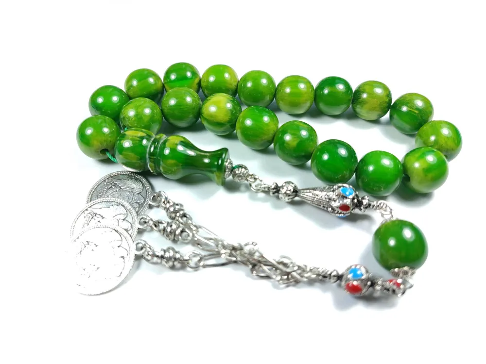 3 Dallı Alman Gümüş Püskül Kombi̇nli̇ Maskot Sıkma Kehri̇bar küçük resim 2