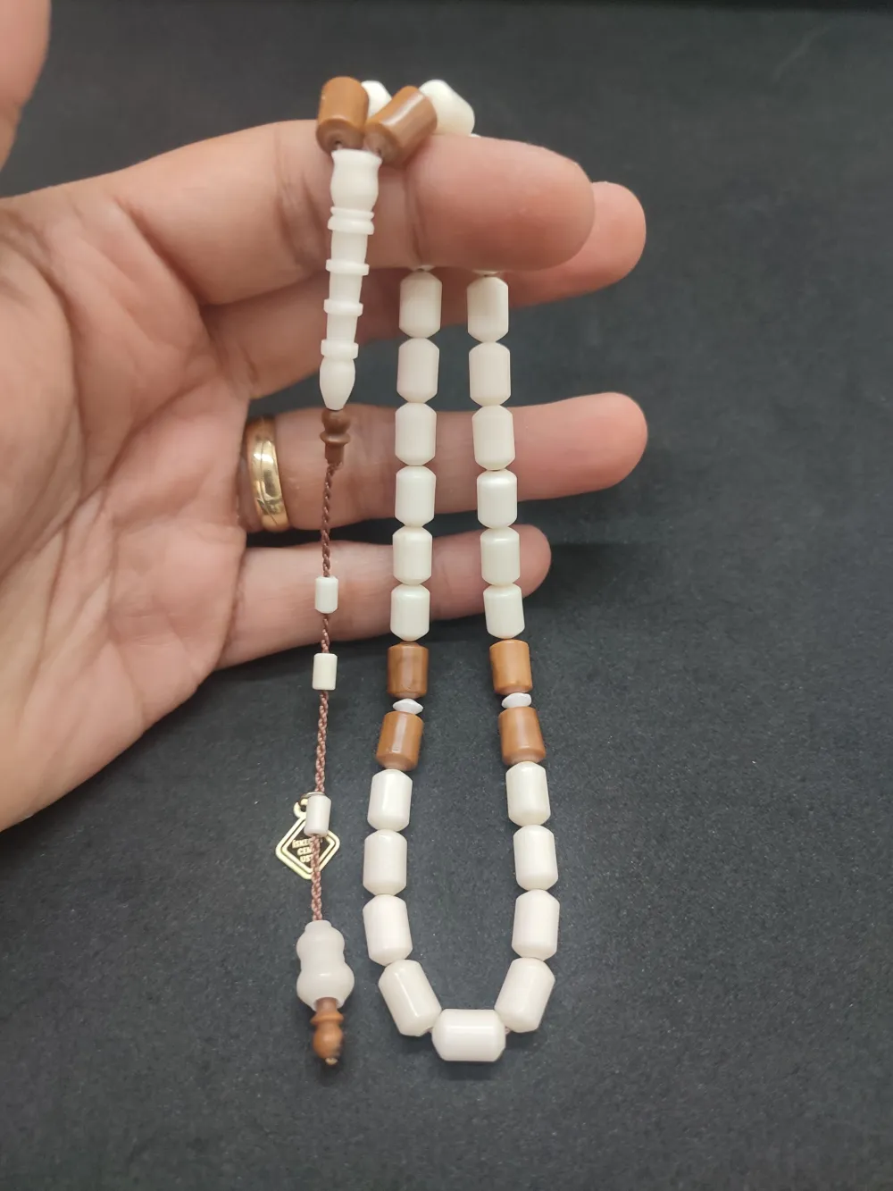 İskeçeli̇ Cemi̇l Usta Eseri̇ İmame Hi̇tame Kalem Oyma Kuka Kombi̇nli̇ Deve Kemi̇ği̇ küçük resim 5