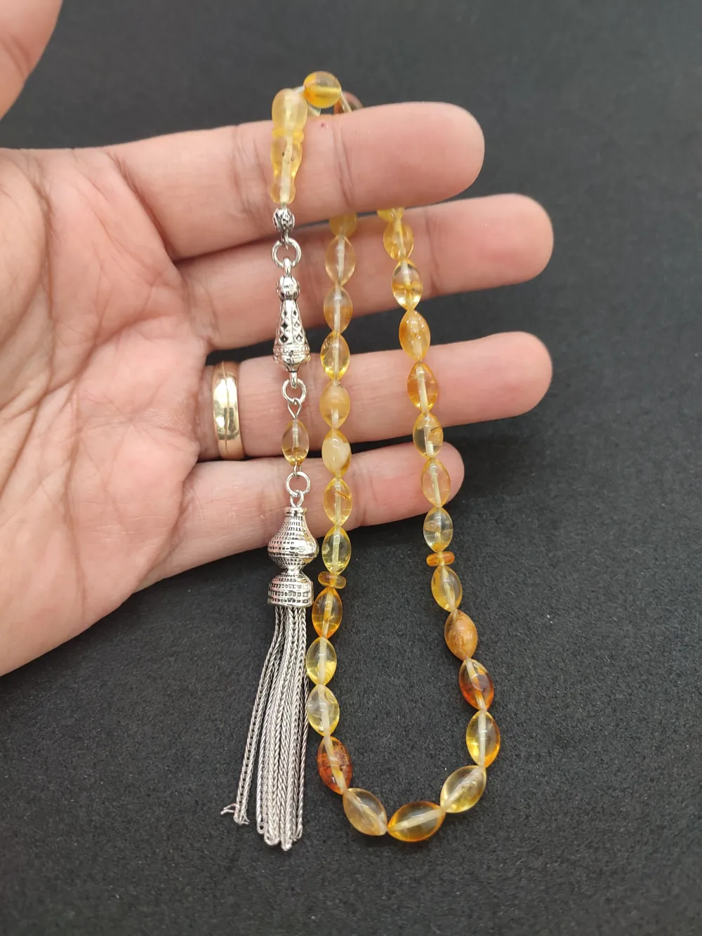 Kaçkar Usta Eseri̇ 9.40 Gr 475 Ayar Gümüş Püsküllü 7.00 Gr Mat Kaya Damla Kopyası küçük resim 4